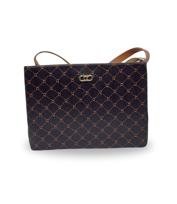 Beira Rio Coffee Monogram Handbag for Women Daily Carry Durable HB38 Coffee