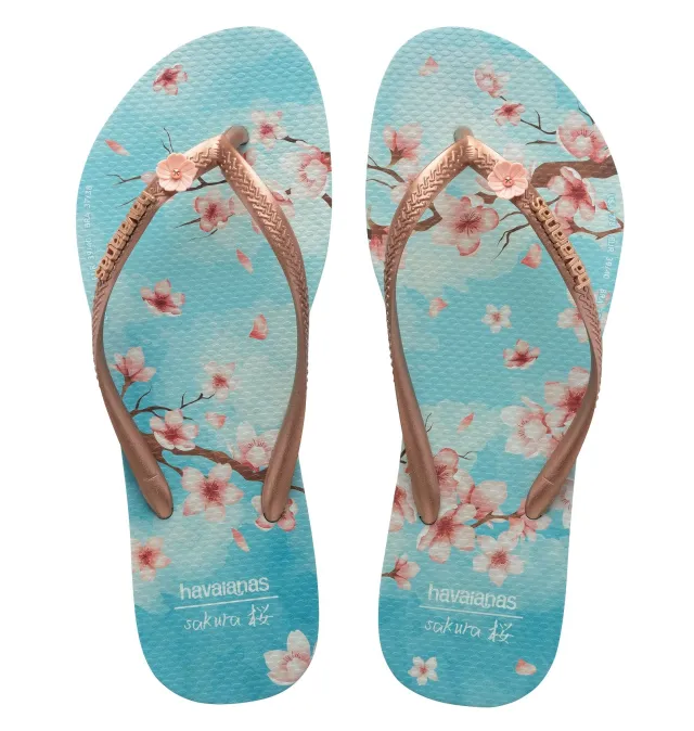HAVAIANAS Slim Cherry Blossom Flip Flops for Women | Floral Summer Sandals