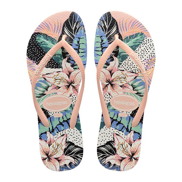 Havaianas Slim Floral  Tropical-Inspired Flip Flops with Floral Prints