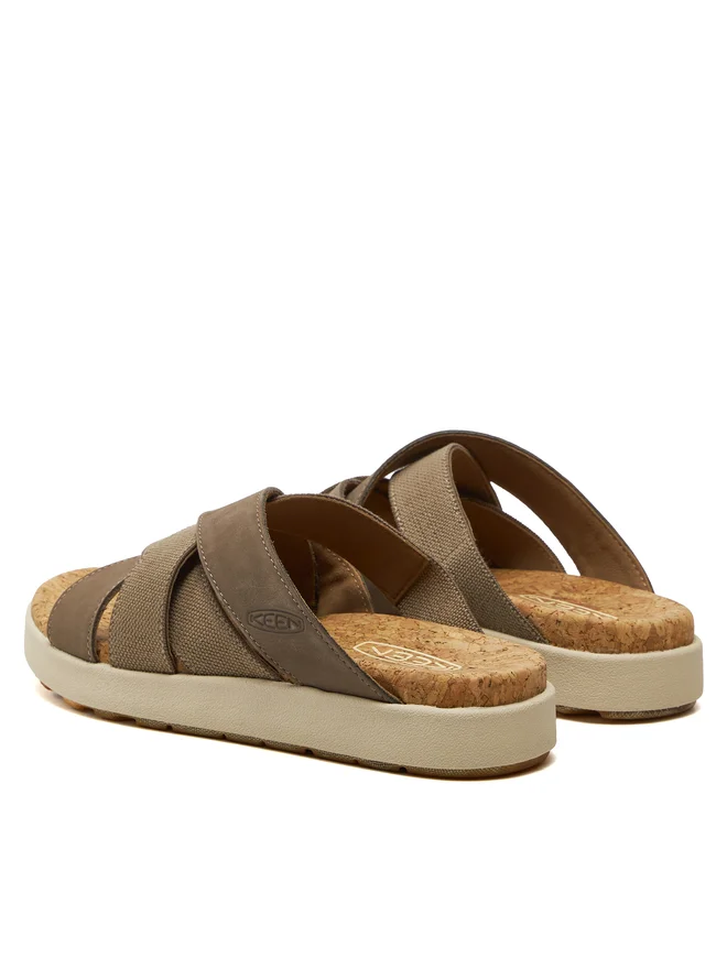 Keen Elle Mixed Slide Women Sandal Brown 38.5