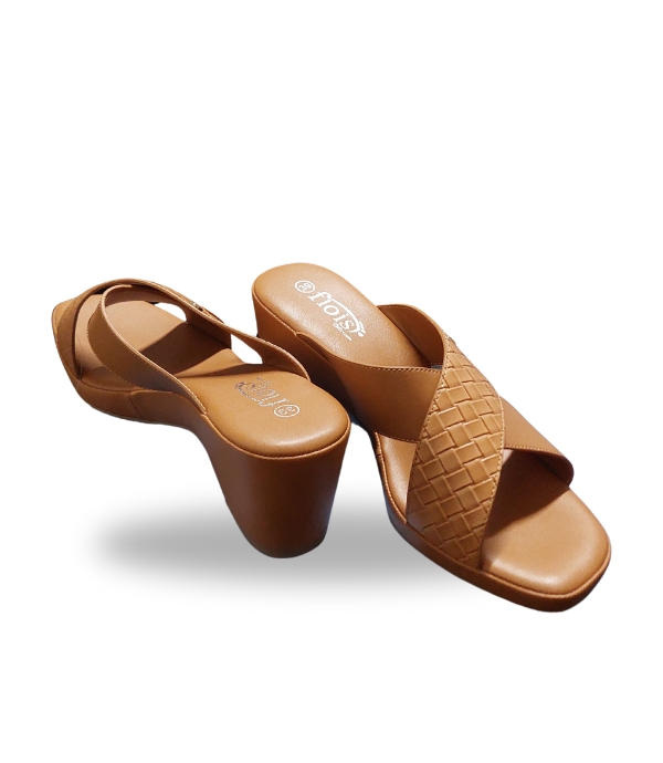 Comfortable Womens Flois Cross-Strap Slip-On Sandals