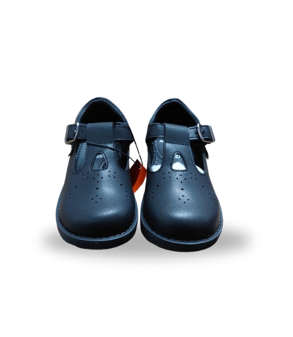 FITKIDS GIRLS DURABLE T-BAR SCHOOL SHOES Black 34
