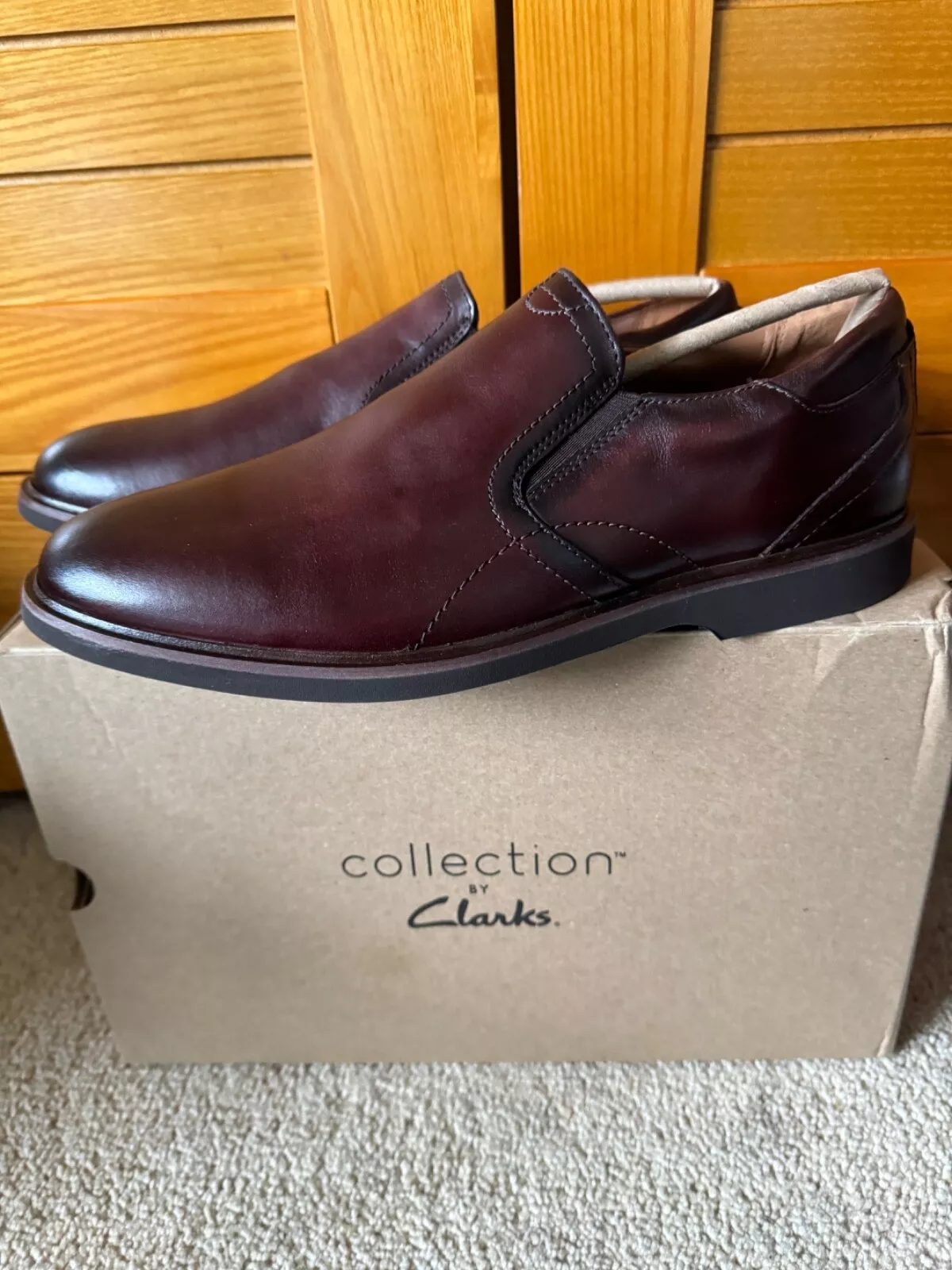 CLARKS MALWOOD EASY LEATHER Brown 41