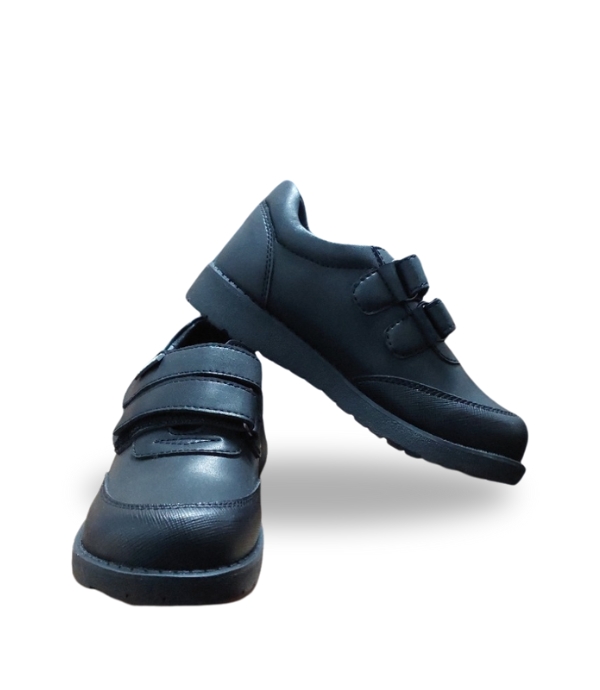 FITKIDS BOYS DOUBLE SCRAP SCHOOL SHOES Black 29
