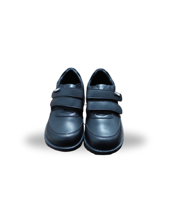 FITKIDS BOYS DOUBLE SCRAP SCHOOL SHOES Black 32