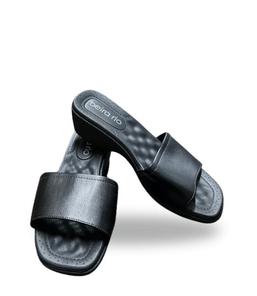 Beira Rio Napa Turim Slip On Sandals Black 40