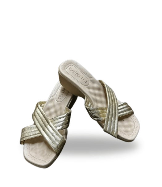 Beira Rio Tira Pronta Sandals Gold 41