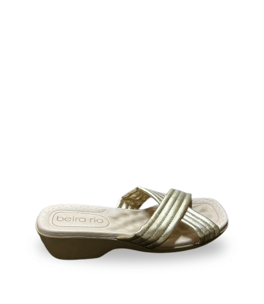 Beira Rio Tira Pronta Sandals Gold 42