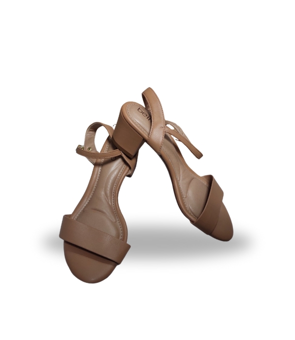 Beira Rio Napa Turim Heel Sandals Tan 40