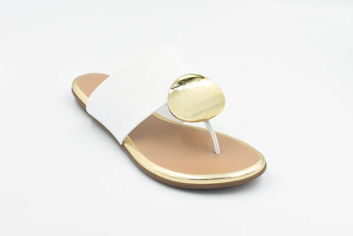 Beira Rio Napa Turim Toe Ring Flat Slip om White 41