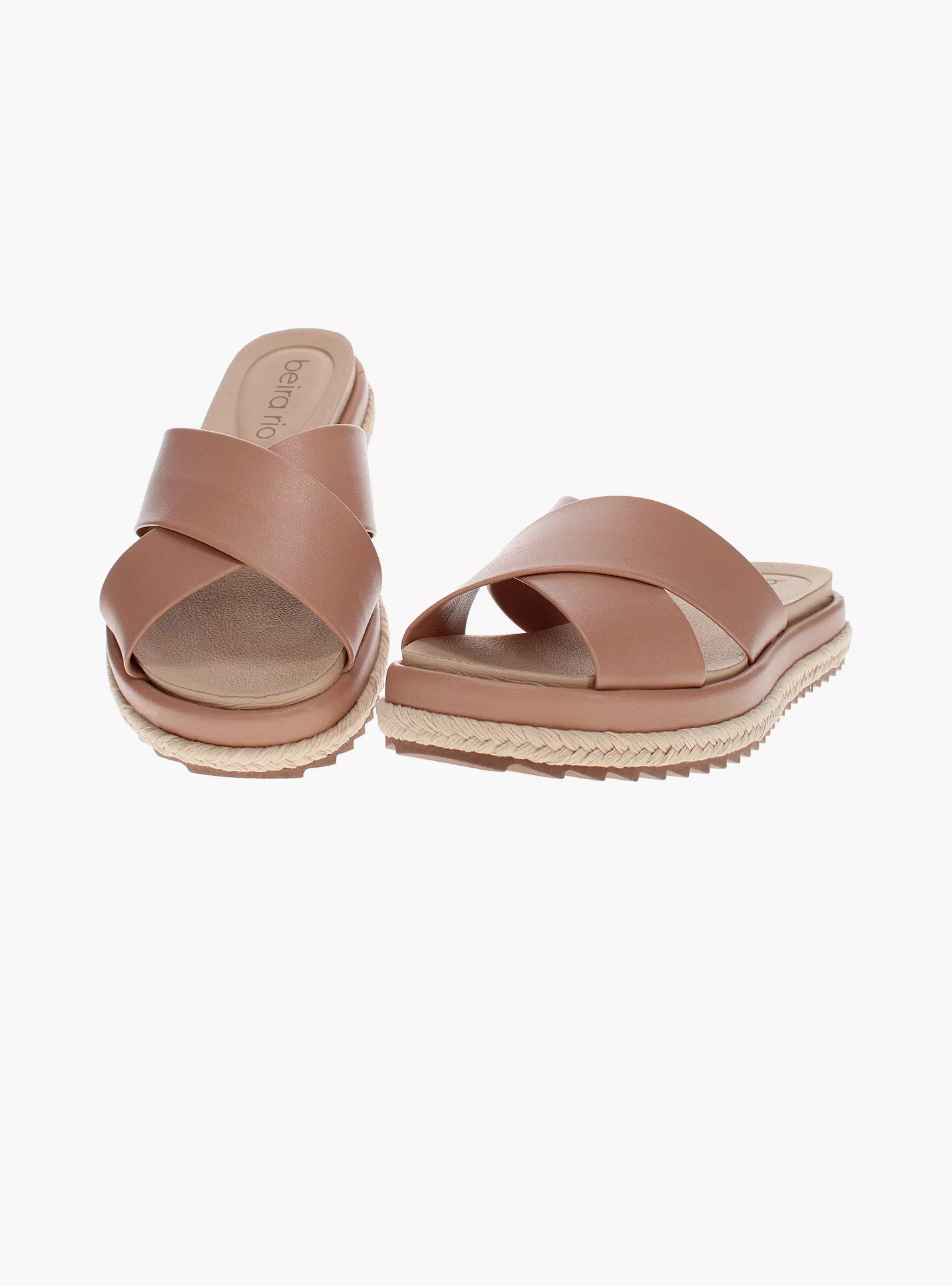 Beira Rio Napa Turim Slip on Sandals Nude 42