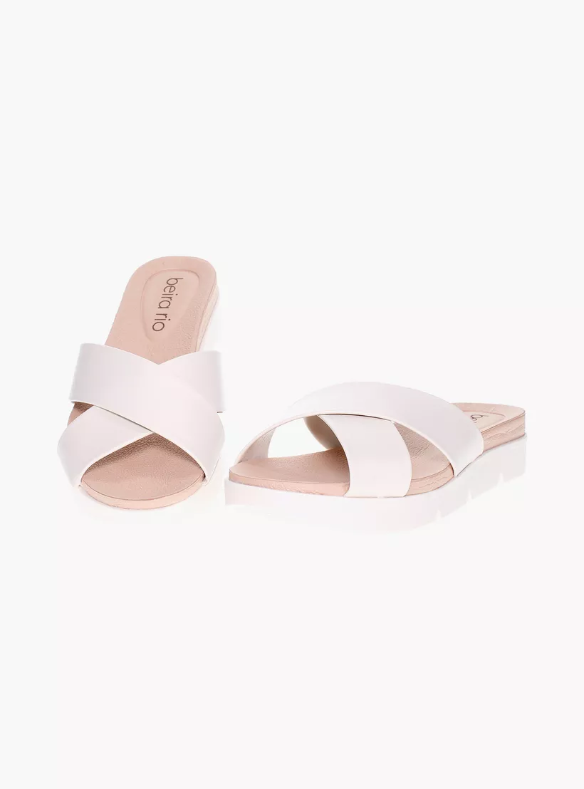 Beira Rio Napa Turim Slip on Sandals Off White 38