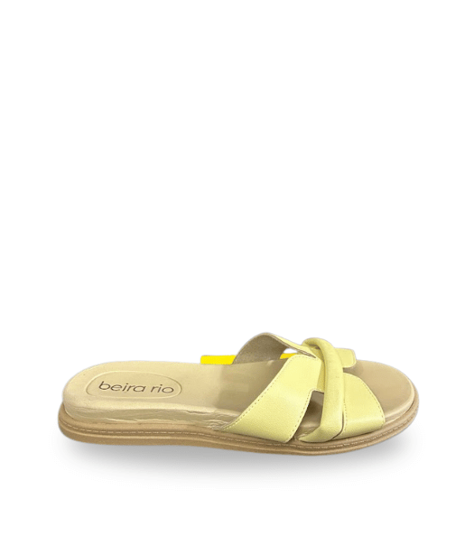 Beira Rio Tira Pronta Slip on Open Toe Sandals Yellow 37