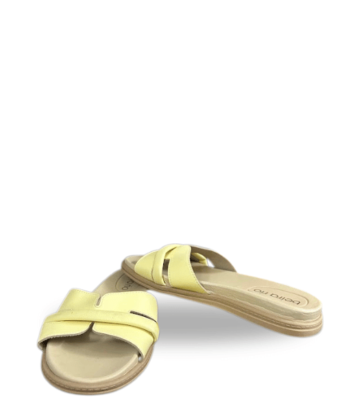 Beira Rio Tira Pronta Slip on Open Toe Sandals Yellow 38