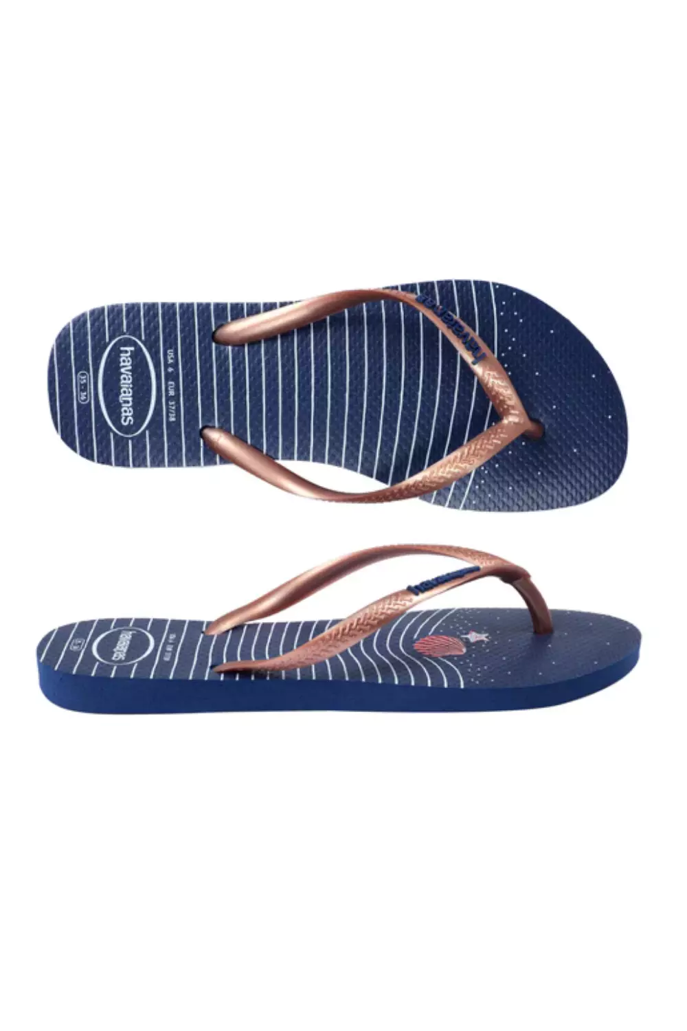 Havaianas Slim Nautical  Ocean-Inspired Flip Flops with Coastal Charm