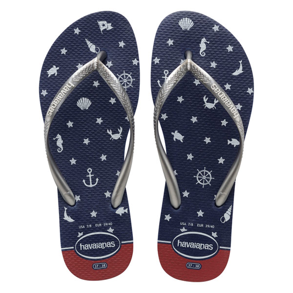Havaianas Slim Nautical  Ocean-Inspired Flip Flops with Coastal Charm