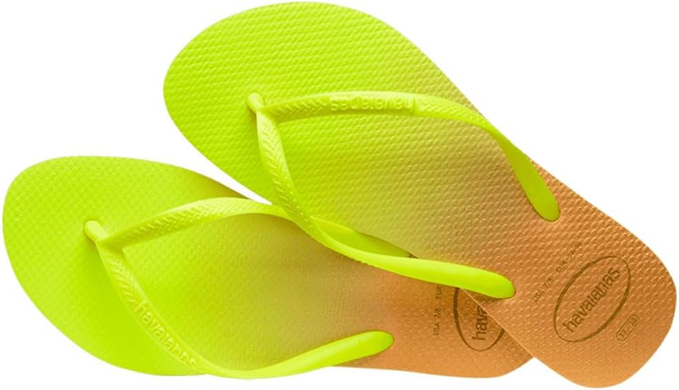 HAVAIANAS Slim Gradient Green Flip Flops for Women | Lightweight Summer Sandals