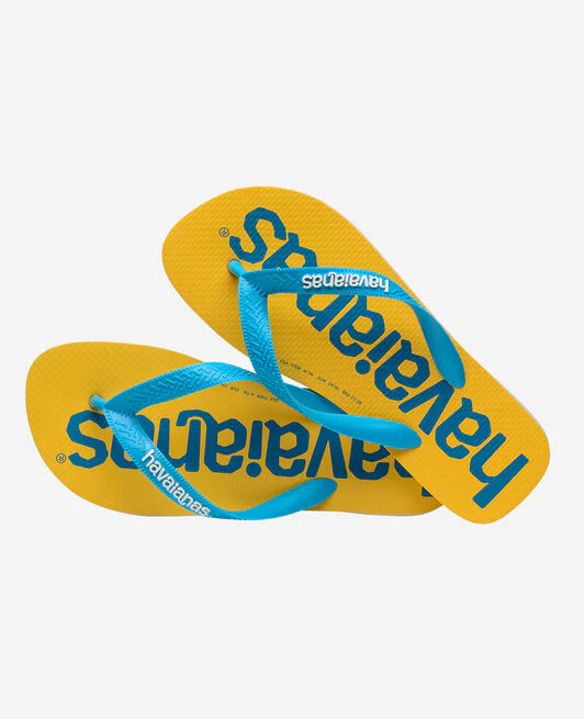 Havaianas Logomania Multi Color Flip flops Yellow/Blue 41/42