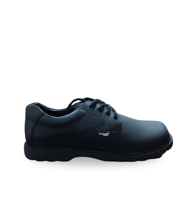 Fit kids Boys Classic School Shoes with laces Black 31
