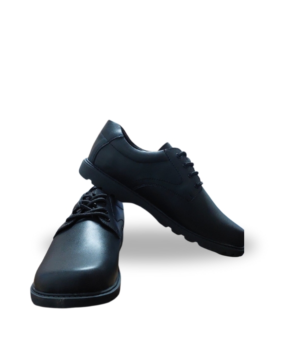 Fit kids Boys Classic School Shoes with laces Black 37