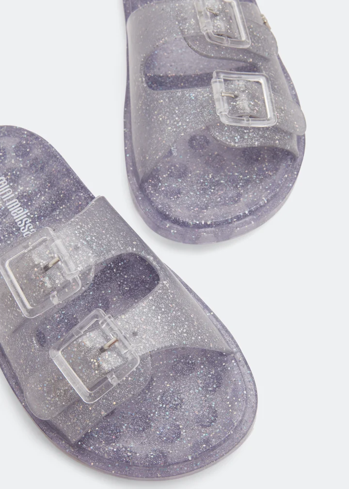 MINI MELISSA WIDE CLEAR GLITTER Silver 35