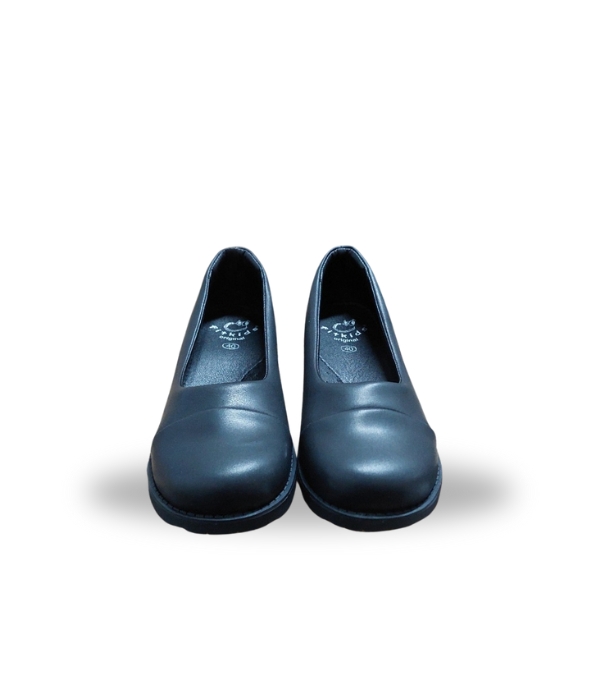 Fitkids Girls slip on Flat School Shoes Black 40