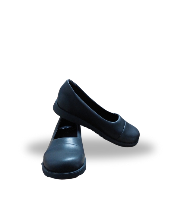 Fitkids Girls slip on Flat School Shoes Black 40