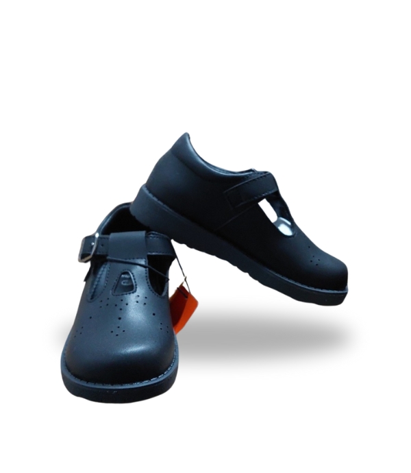 FITKIDS GIRLS DURABLE T-BAR SCHOOL SHOES Black 29